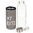 Бутылка питьевая стекло, 400 мл, с крышкой, в чехле, Y6-10126, серая - фото 4