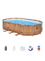Бассейн каркасный Bestway, 610х366х122 см, Power Steel, 56719, фильтр-насос, лестница, 20241 л - фото 11
