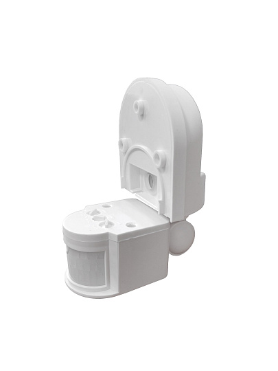 Датчик движения настенный, 1200 Вт, 5-420 с, 11 м, 180 °, IP44, белый, IONICH, 2203