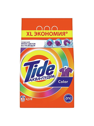 Стиральный порошок Tide, 4.5 кг, автомат, для цветного белья, Color