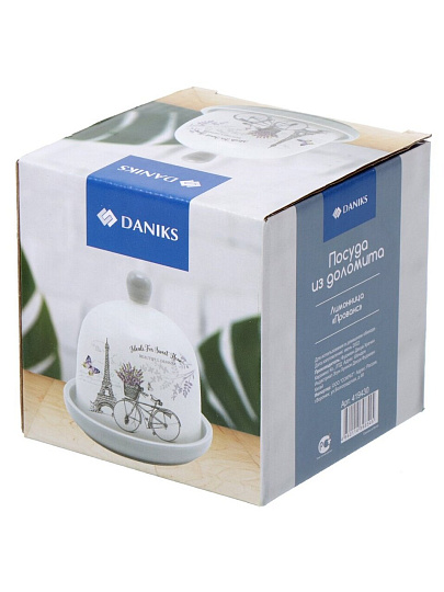 Контейнер пищевой для лимона доломит, 9х9.5 см, Daniks, Прованс