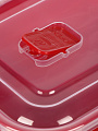 Контейнер пищевой пластик, 1.3 л, 22.5х15.5х6.5 см, 3 шт, красный, прямоугольный, с клапаном, DDStyle, 31244 - фото 4