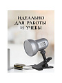 Светильник настольный на прищепке, E27, 40 Вт, серебристый, абажур серебристый, Camelion, H-035 C03 - фото 3
