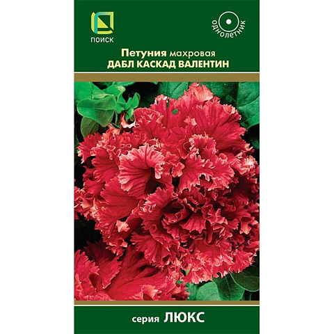 Семена Цветы, Петуния, Дабл каскад Валентин, махровая, цветная упаковка, Поиск