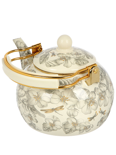 Чайник сталь, эмалированное покрытие, 2.2 л, Daniks, Цветущий сад, индукция