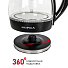 Чайник электрический Supra, KES-1855G, черный, 1.8 л, 1500 Вт, скрытый нагревательный элемент, стекло - фото 5