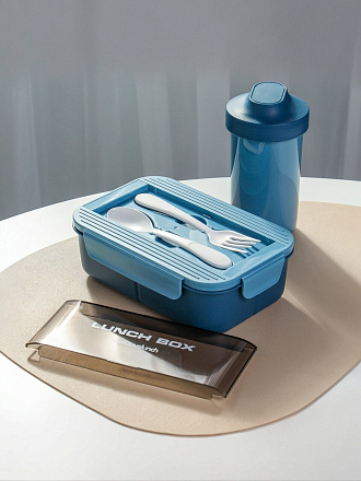 Контейнер ланч-бокс пластик, 19.5х13.5х7 см, прямоугольный, Y4-9269