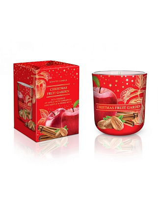 Свеча ароматизированная, в стакане, Bartek Candles, Рождественский фруктовый сад, 150гр