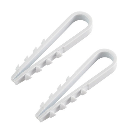 Хомут-дюбель 5-10 мм, нейлон, 100 шт, для круглого кабеля, белый, TDM Electric, ДХК-10, SQ0539-0001
