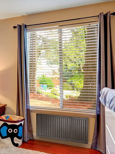 Экран для радиатора, МДФ, 900х600 мм, анкор винтаж, реечный, Стильный Дом