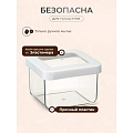 Банка для сыпучих продуктов, пластик, 0.5 л, 10х10х7 см, с крышкой, Idea, Степ, М 1290 - фото 4