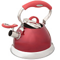Чайник из нержавеющей стали Катунь Красный КТ-116R, со свистком, 3 л - фото 2