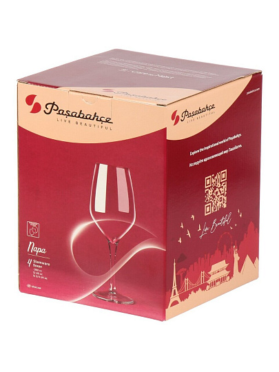 Бокал для вина, 360 мл, стекло, 4 шт, Pasabahce, Napa, 440329B4
