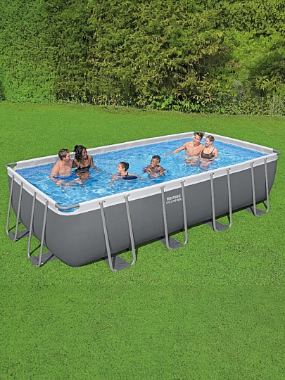Бассейн каркасный Bestway, 549х274х122 см, Power Steel, 56466, фильтр-насос, лестница, тент, 14812 л, ремкомплект