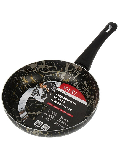 Сковорода алюминий, 26 см, антипригарное покрытие, Vari, Laurent, черный мрамор, LART23126
