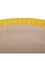 Пуф 32х32х35 см, МДФ, ткань, велюр, до 110 кг, круглый, желтый, Люкс, L030006 - фото 5