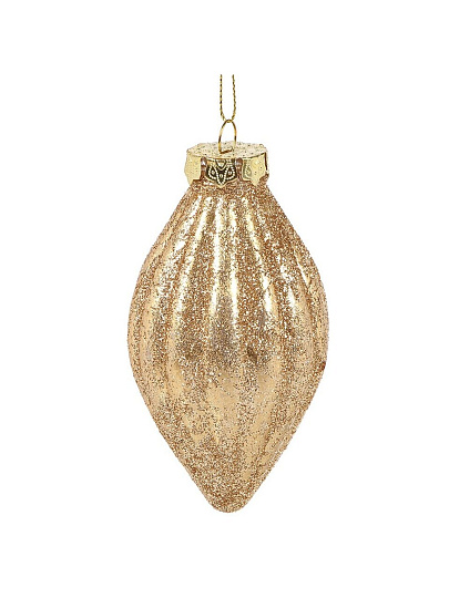 Елочное украшение Капли, 3 шт, золото, 12 см, полимер, Y4-9395