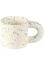 Кружка керам, 270 мл, с дутой ручкой, бел с чер крапом, Y4-11013