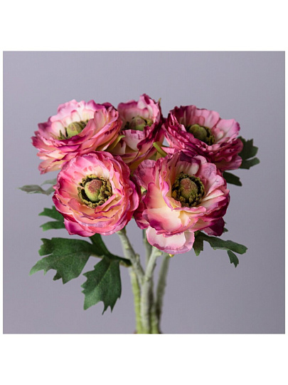 Цветочный букет искусственный Ранункулюс, декоративный, 31 см, 287-520