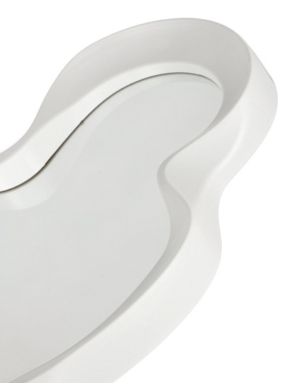 Зеркало декоративное настенное, 42.8х25 см, пластик, белое, Y4-11076