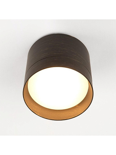 Светильник накладной General Lighting Systems, Башня, 50 Вт, GX53, на 1 лампочку, IP20, 8.2х8.2х7 см, Спот, черное золото, 661346
