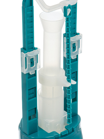 Клапан для бачка унитаза пластик, однорежимный, кнопочный, гальваника, сливной, Инкоэр, СБ1-Х Р