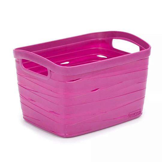 Корзина 21 л, 38х24х29 см, прямоугольная, пластик, фиолетовая, Curver, Ribbon, 221200