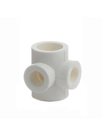 Крестовина 2-плоскостная, полипропилен, 40х25 мм, белая, Valfex