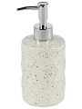 Дозатор для жидкого мыла, керамика, 7.3х7.3х17.5 см, серый с вкраплениями, Y4-9848 - фото 3
