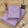 Полотенце банное 50х90 см, 100% хлопок, 480 г/м2, жаккард, Кружева, Silvano, лавандовое, Турция, DU-13-50-8921
