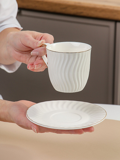 Набор чайный фарфор, 12 предметов, на 6 персон, 240 мл, Balsford, Фьюжн, 101-01058, подарочная упаковка