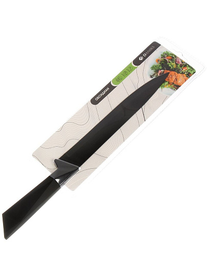 Нож кухонный Daniks, Обсидиан, разделочный, нержавеющая сталь, 20 см, рукоятка пластик, YW-A175-SL