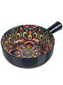 Кокотница фарфор, 16х21.5х5.8 см, круглая, синяя, Nouvelle Home, Arabesque, 860088