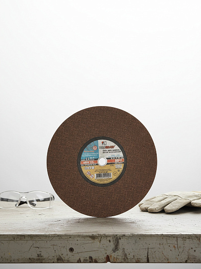 Круг отрезной по металлу, LugaAbrasiv, диаметр 400х3.5 мм, посадочный диаметр 25.4 мм, зернистость A24, S 80 м/с, ручная подача