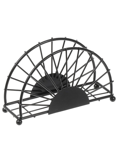 Салфетница металл, 15х5х9.5 см, черная, Y4-6195