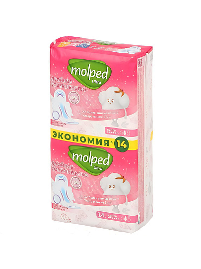 Прокладки женские Molped, Ultra Long, дневные, 14 шт