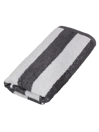 Полотенце банное 50х90 см, 100% хлопок, 450 г/м2, Полоска, Silvano, серое, Узбекистан