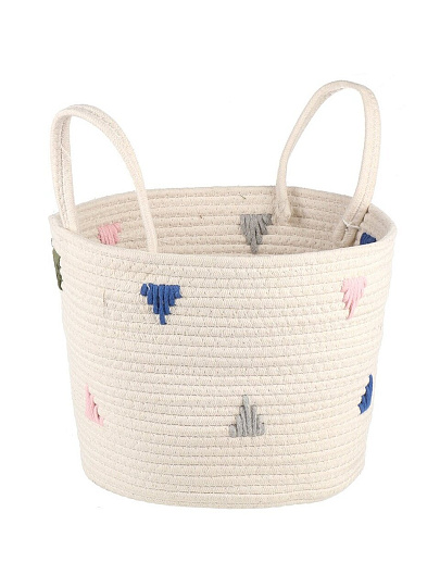 Корзина 32х24 см, круглая, плетеная, хлопок, Y4-8344