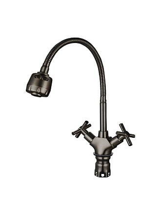 Смеситель для кухни, Stemix, гибкий излив, с кран-буксой, SUS 808-271FZ