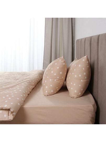 Постельное белье евро, 2 наволочки 50х70 см, пододеяльник 200х215 см, Silvano, поплин, 20464