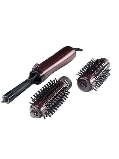 Фен-щетка Polaris, PHSB 1020RK, 1000 Вт, 3 режима, 3 скорости, фиолетовый, 008506