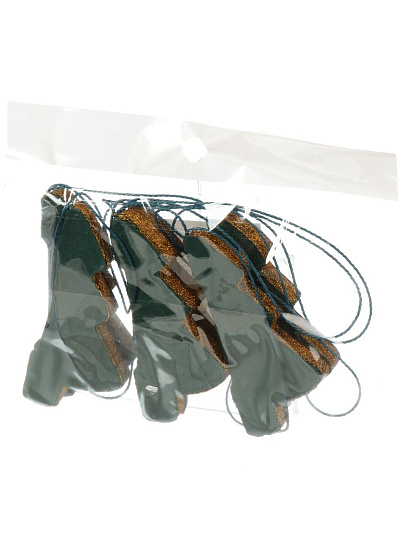 Елочное украшение Елка, 6 шт, зеленый с блеском, бумага, Y4-9801