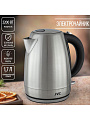 Чайник электрический JVC, JK-KE1719, 1.7 л, 2200 Вт, скрытый нагревательный элемент, нержавеющая сталь, пластик