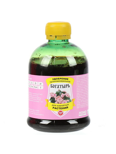 Удобрение Богатырь, для комнатных растений, органоминеральное, жидкость, 300 мл, Лама Торф