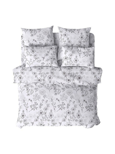 Постельное белье семейное, простыня 220х240 см, 2 наволочки 70х70 см, 2 пододеяльника 145х215 см, Самойловский текстиль, бязь, Утро