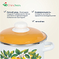 Кастрюля эмалированная сталь, 2 л, крышка сталь, СтальЭмаль, Грушевый сад, 6RD161M, белоснежная - фото 10