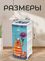 Комод детский 4 ящика, Кот, 38х47х98 см, белый, Росспласт, РП-451 - фото 2