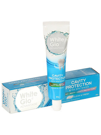Зубная паста White Glo, Защита от кариеса, 80 г, отбеливающая