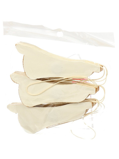 Елочное украшение Колокольчик, 6 шт, бежевый с блеском, бумага, Y4-9812