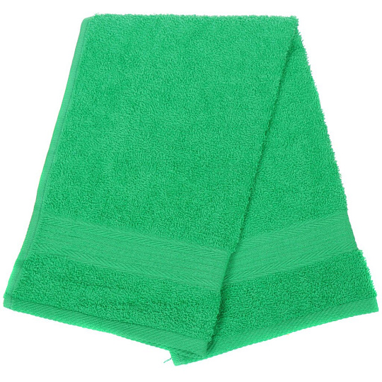 Полотенце кухонное махровое, 35х60 см, Вышневолоцкий текстиль, Жаккардовый бордюр, зеленое, Россия, Ж1-3560.120.375